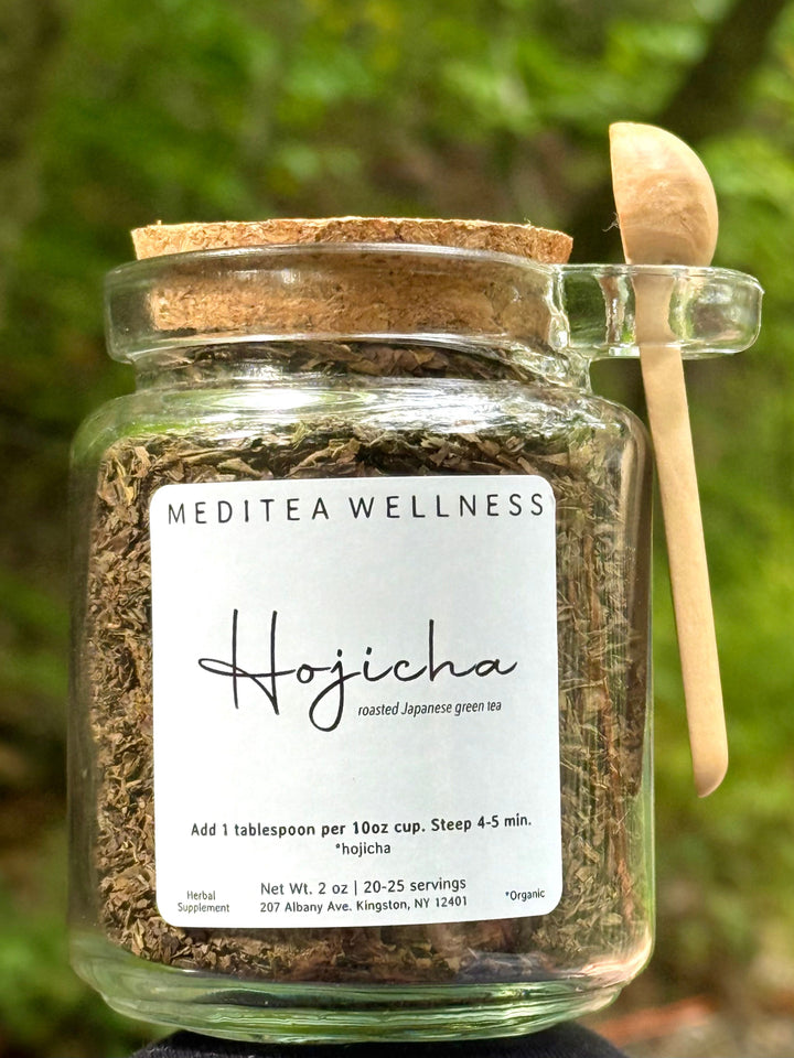 Organic Hojicha Green Tea - Roasted Loose Leaf Japanese Tea - MediTea Wellness