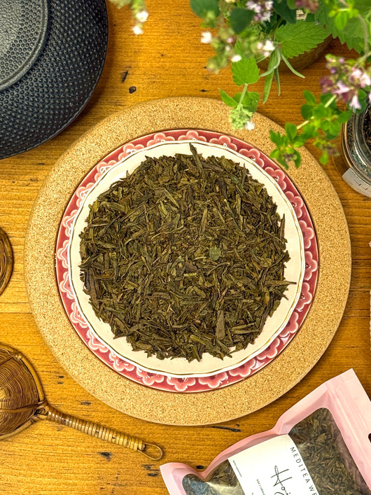 Organic Hojicha Green Tea - Roasted Loose Leaf Japanese Tea - MediTea Wellness