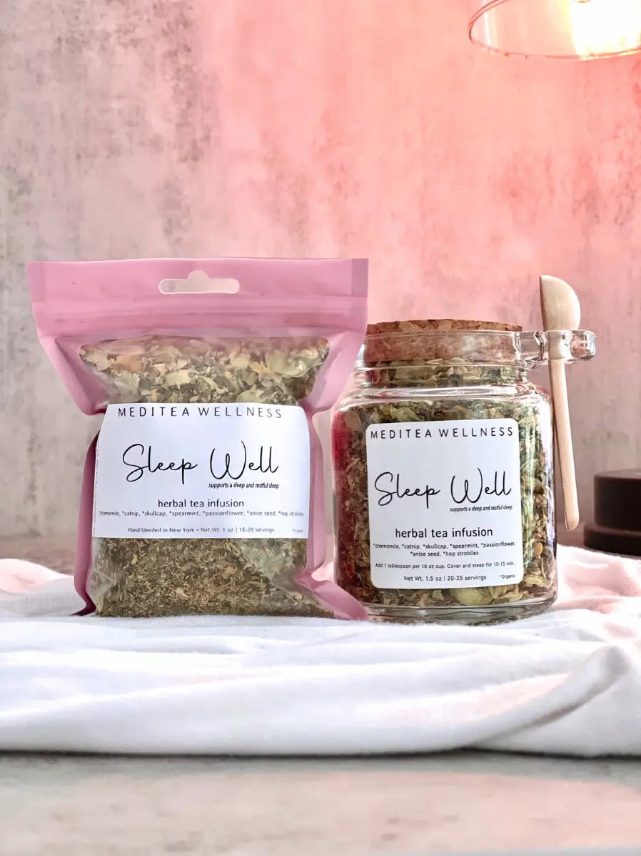 Sleep Well Tea: Relaxing Herbal Blend for Restful Nights – MediTea Wellness