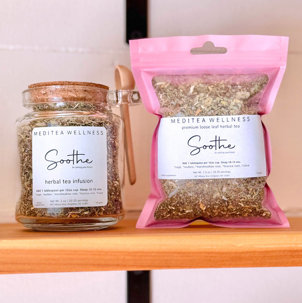 Soothe Herbal Tea – A Gentle Throat Blend with Sage, Mullein & Marshmallow Root - MediTea Wellness